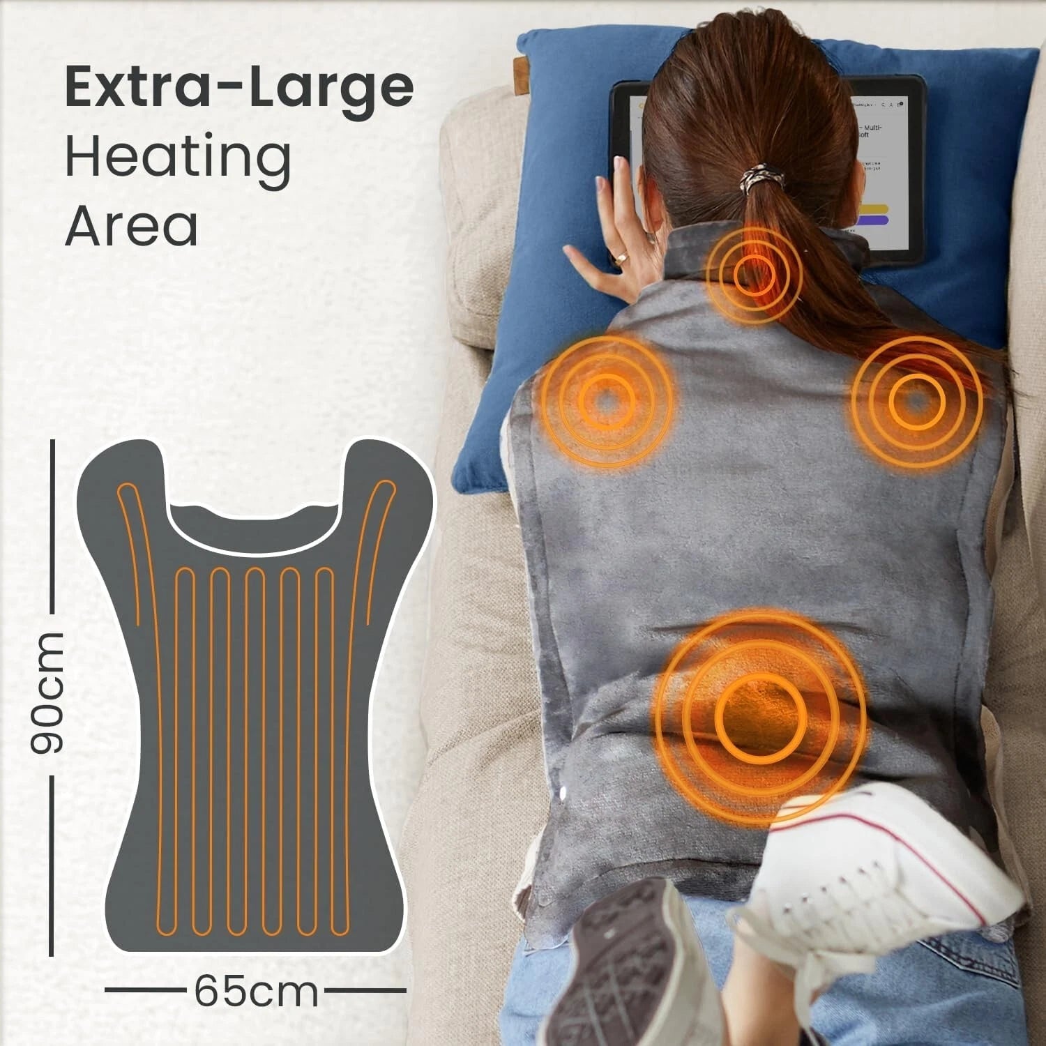 Electric Heating Pad for Neck Shoulder Back Warmer Pain Muscle Relief Washable
