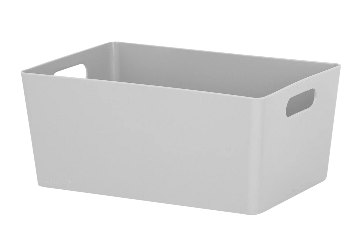Plastic Storage Baskets Organiser Reusable Boxes Kitchen Bathroom Office Home