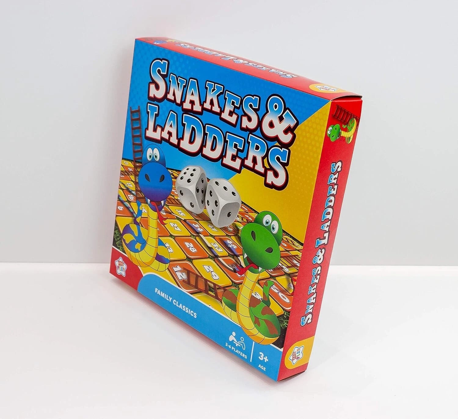 Snakes and Ladders Board Game Classic Traditional Family Game for Kids & Adults