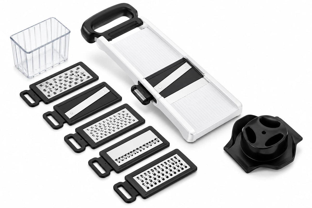 6 in 1 Mandoline Slicer Vegetable Cutter Grater Julienne Potato Slicer Shredder