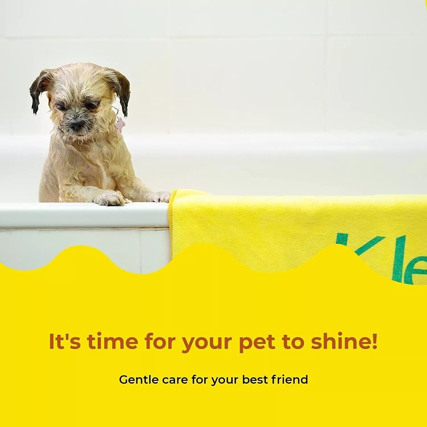 Pet Dog Bath Set with Microfibre Towel & Grooming Mat – Dog Washing, Drying & Grooming Kit