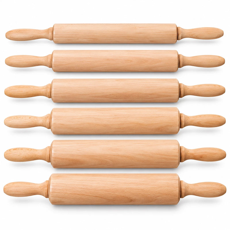 Professional Wooden Rolling Pin Pizza Baking Chapatti Roller Maker Pan Cake 42CM