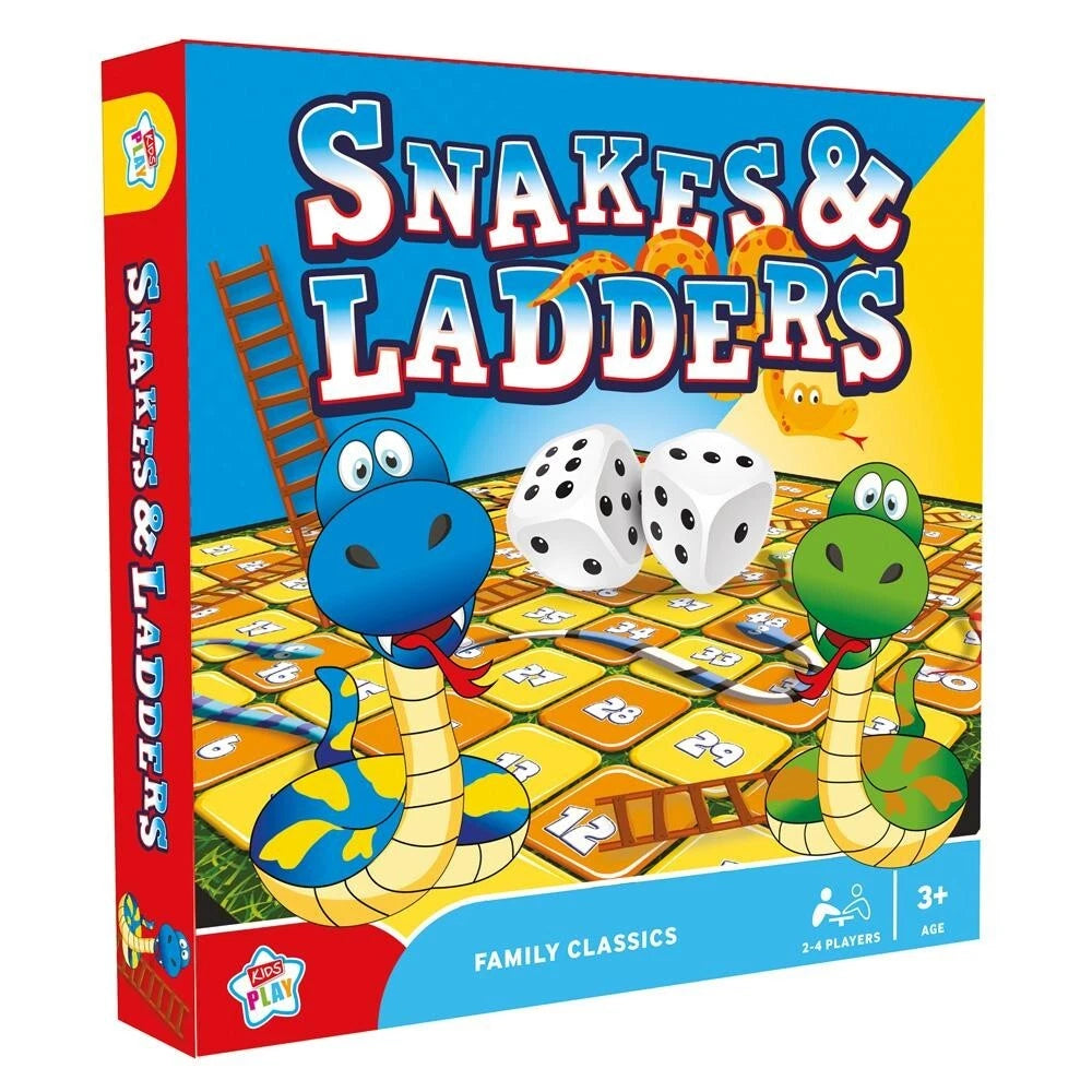 Snakes and Ladders Board Game Classic Traditional Family Game for Kids & Adults