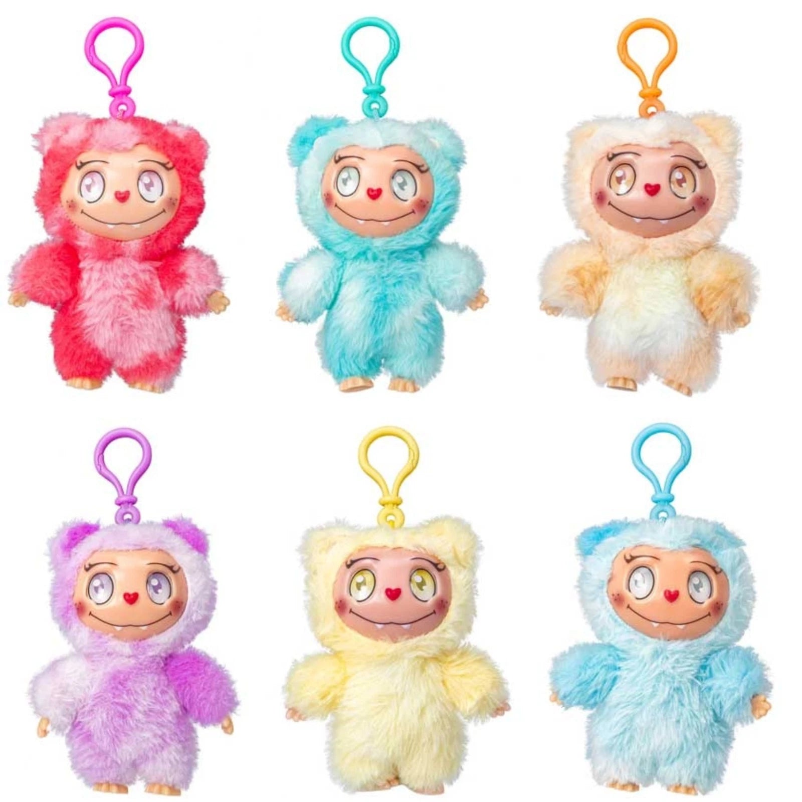 15cm Soft Cute Plush Doll Keychain Backpack Bag Charm Colourful doll Kids Adults