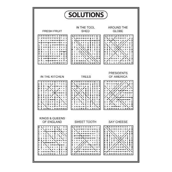 A4 Wordsearch Puzzle Book For Adults Kids Large Print Activity Travel Quiz