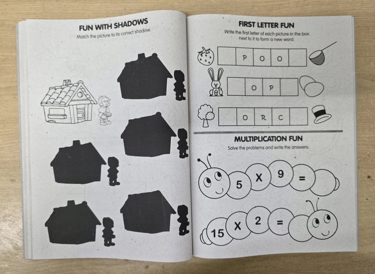 A4 Super Jumbo Kids Children Activity Book Travel Fun Animal Colouring Puzzles