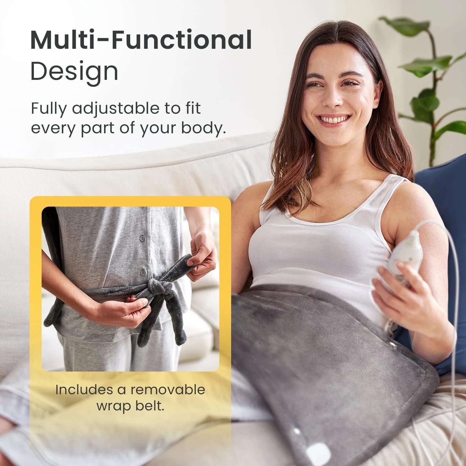 Electric Heating Pad for Neck Shoulder Back Warmer Pain Muscle Relief Washable