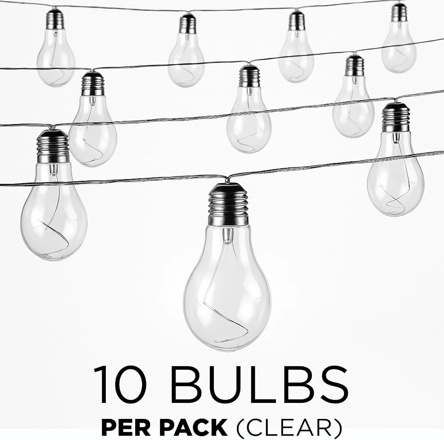 Solar String Lights 10 LED Warm White Outdoor Garden 3.8M Fairy Lights Bulbs