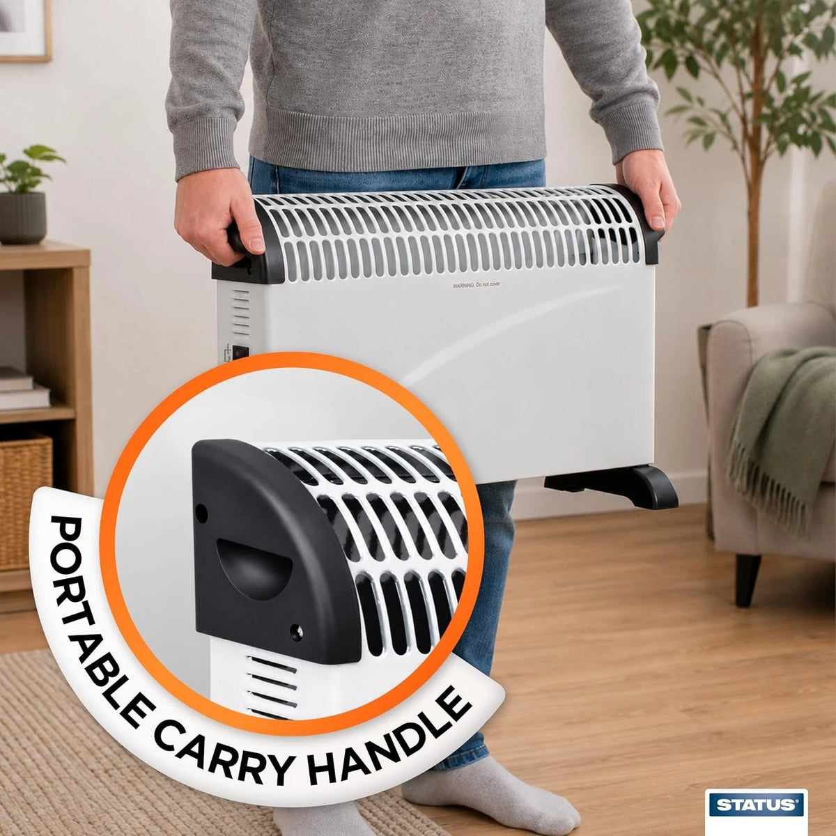 Electric Portable Convector Heater 3 Adjustable Heat 2000W For Home Office
