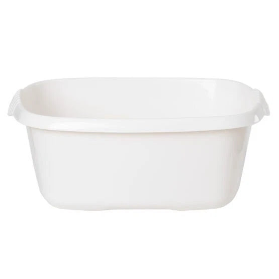 12L Washing Up Bowl Plastic Kitchen Basin Sink Mixing Cutlery Tidy Rectangular