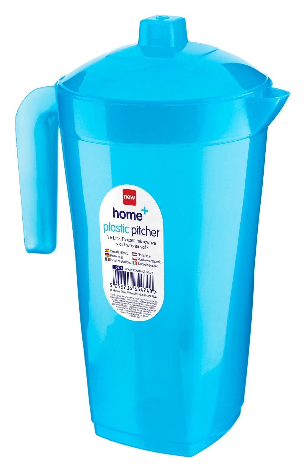 Share 1.6L Plastic Fridge Jug Water Juice Summer Drinks Smoothie Milk Pitcher With Lid