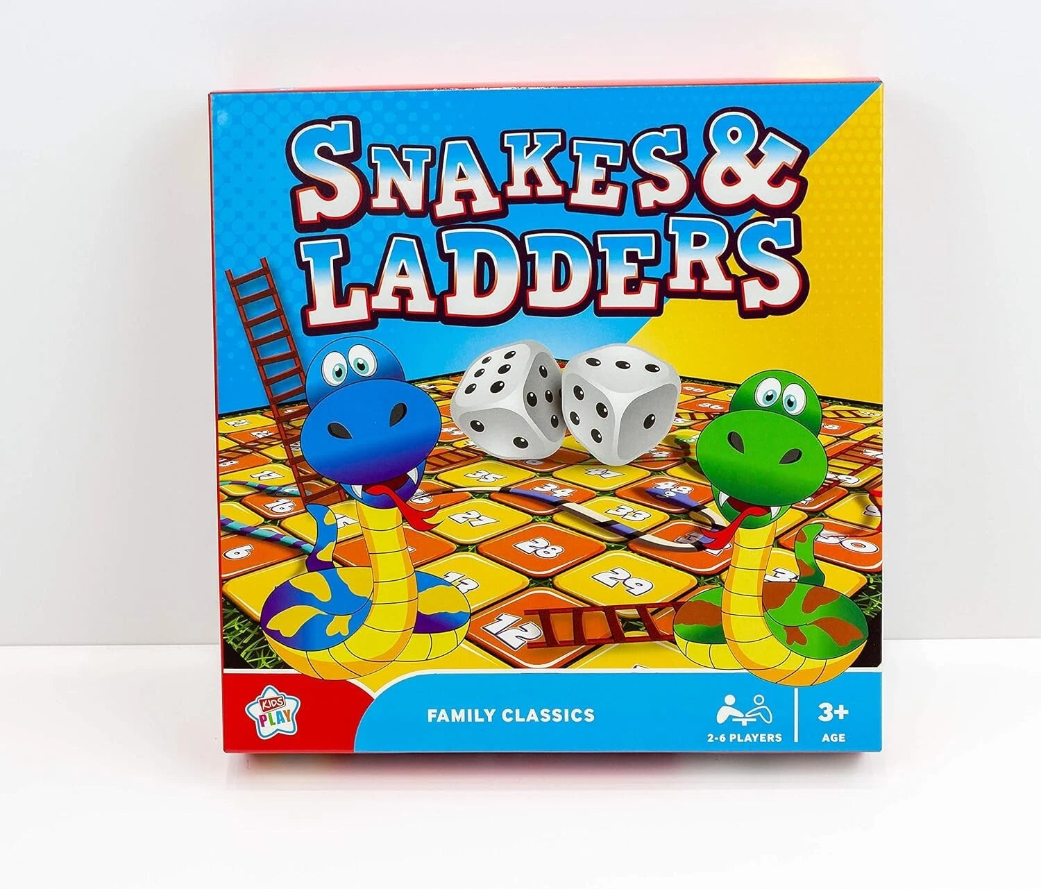 Snakes and Ladders Board Game Classic Traditional Family Game for Kids & Adults