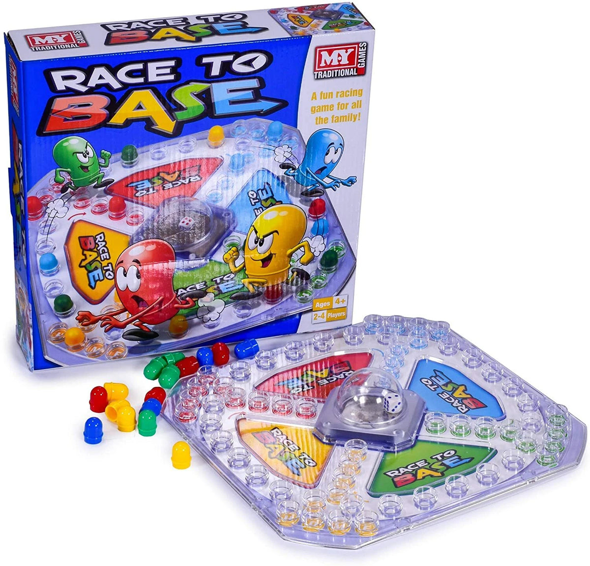 Race To Base Board Game Classic Dice Strategy Fun Family Children Kids Adults