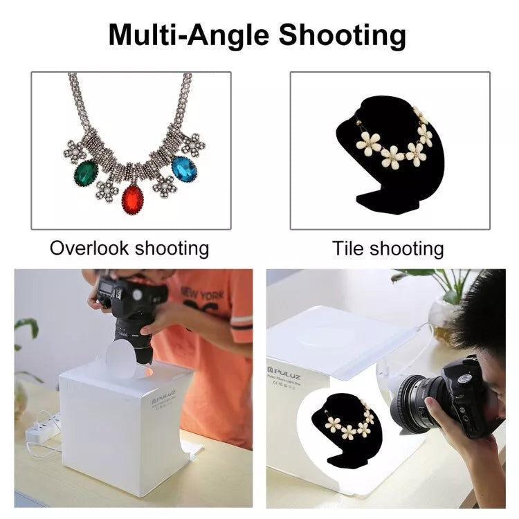 Portable Photo Studio Light Box – Foldable Photography Shooting Tent with Backdrop