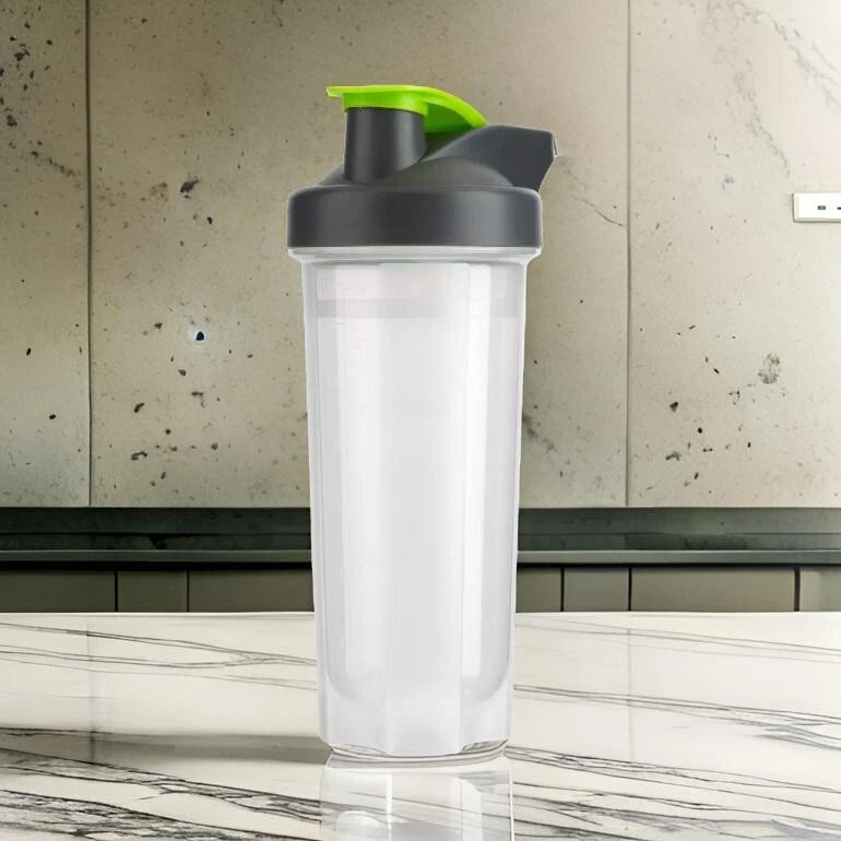 Protein Shaker Bottle 700ml Flip Lid Whey Mixer Pre Workout Sports Gym BPA Free