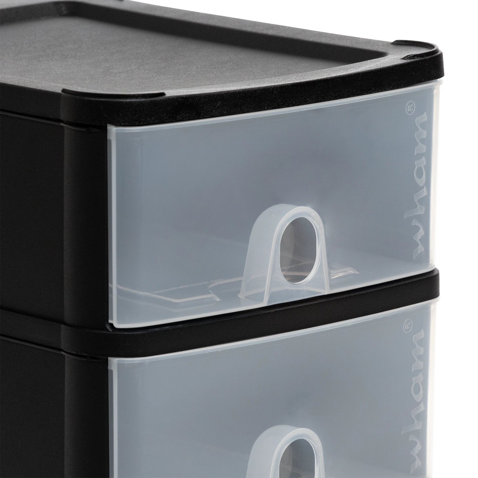 Plastic Storage Drawers Handy 3 Tier Office Home Organiser Chest Drawer Tower