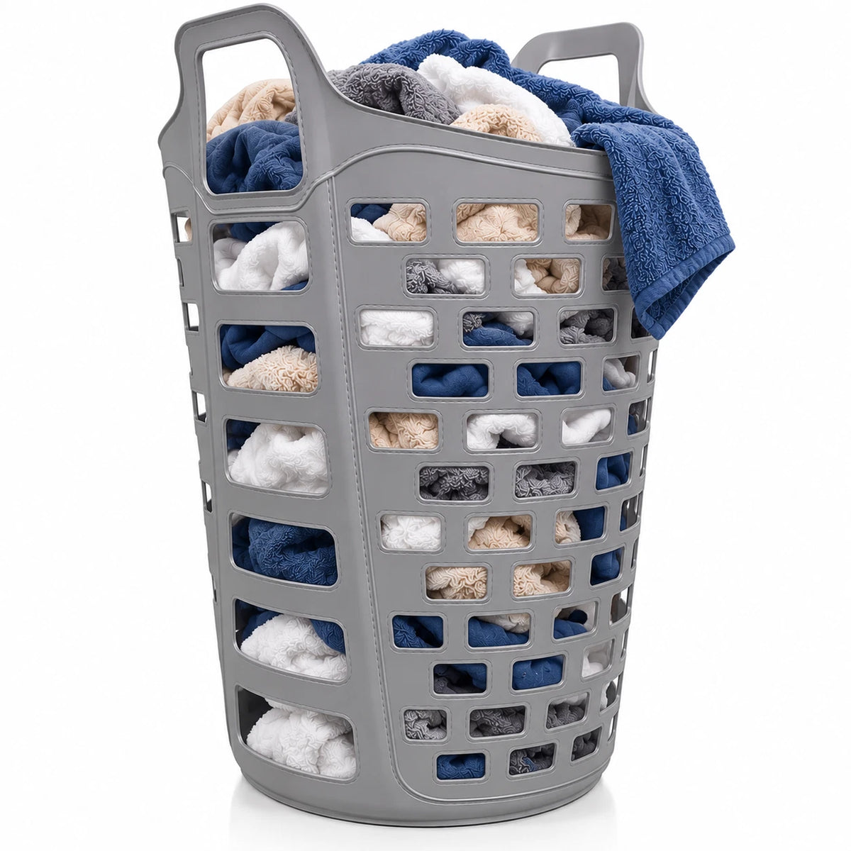 70L Plastic Laundry Basket Flexi Lightweight Utility Storage Washing Clothes