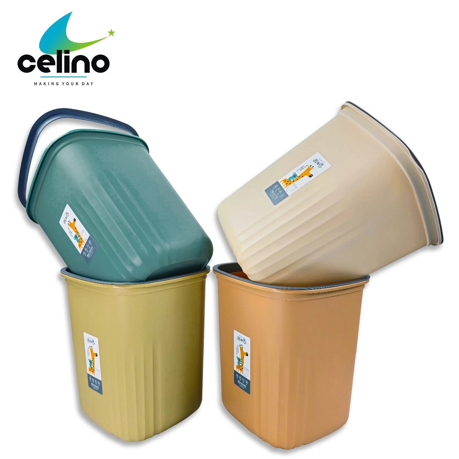 7L Plastic Waste Paper Bin – Square Dustbin for Kitchen, Office & Bathroom