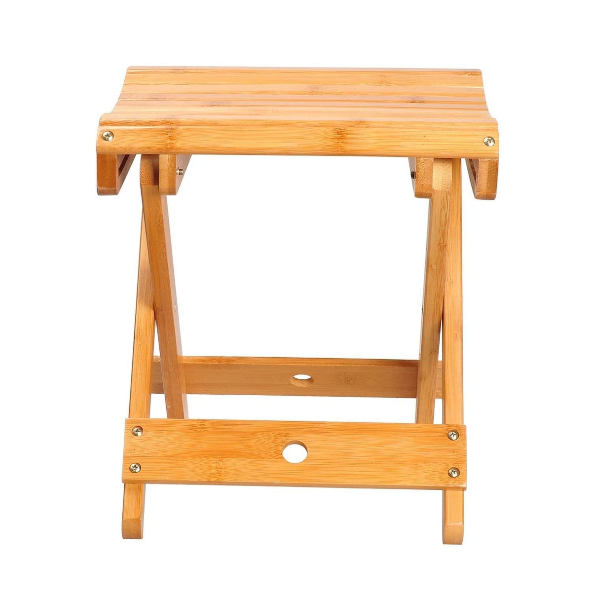 Bamboo Shower Stool Portable Bath Shower Seat Folding Chair Camping Beach Travel