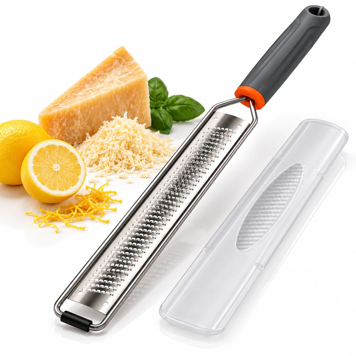 Hand Held Cheese & Lemon Zester Lime Ginger Grater Kitchen Tool Stainless Steel
