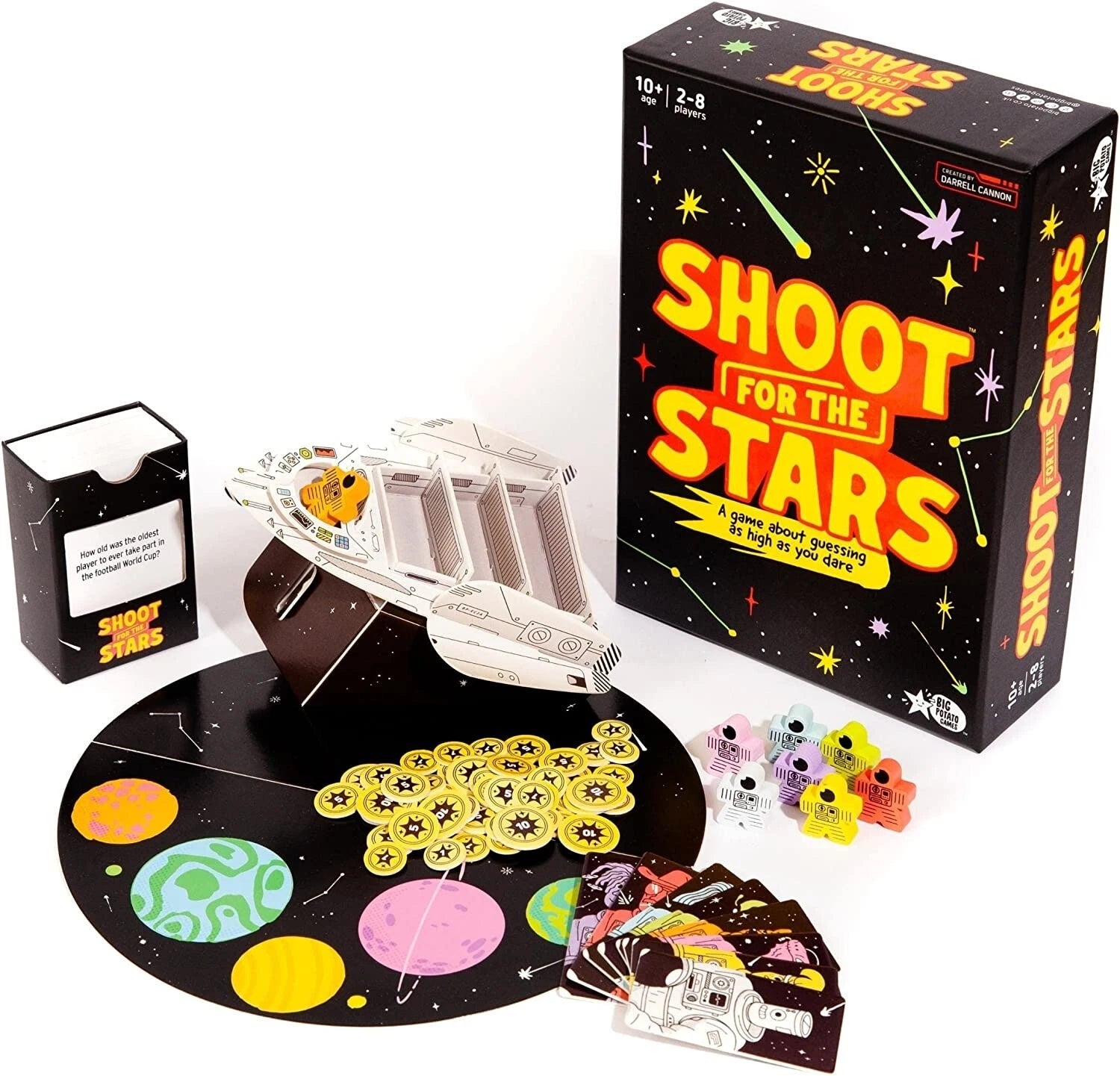Shoot for the Stars Family Board Game for Kids Adults Trivia Guessing Games