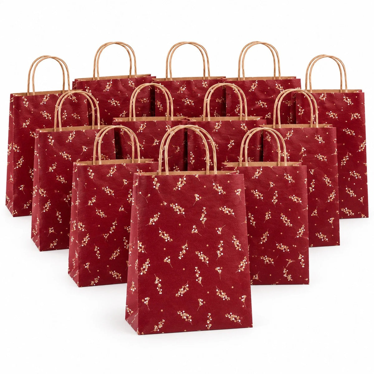 15 Paper Bags With Twisted Handles Medium Xmas Gift Shopping Party Carrier Bags