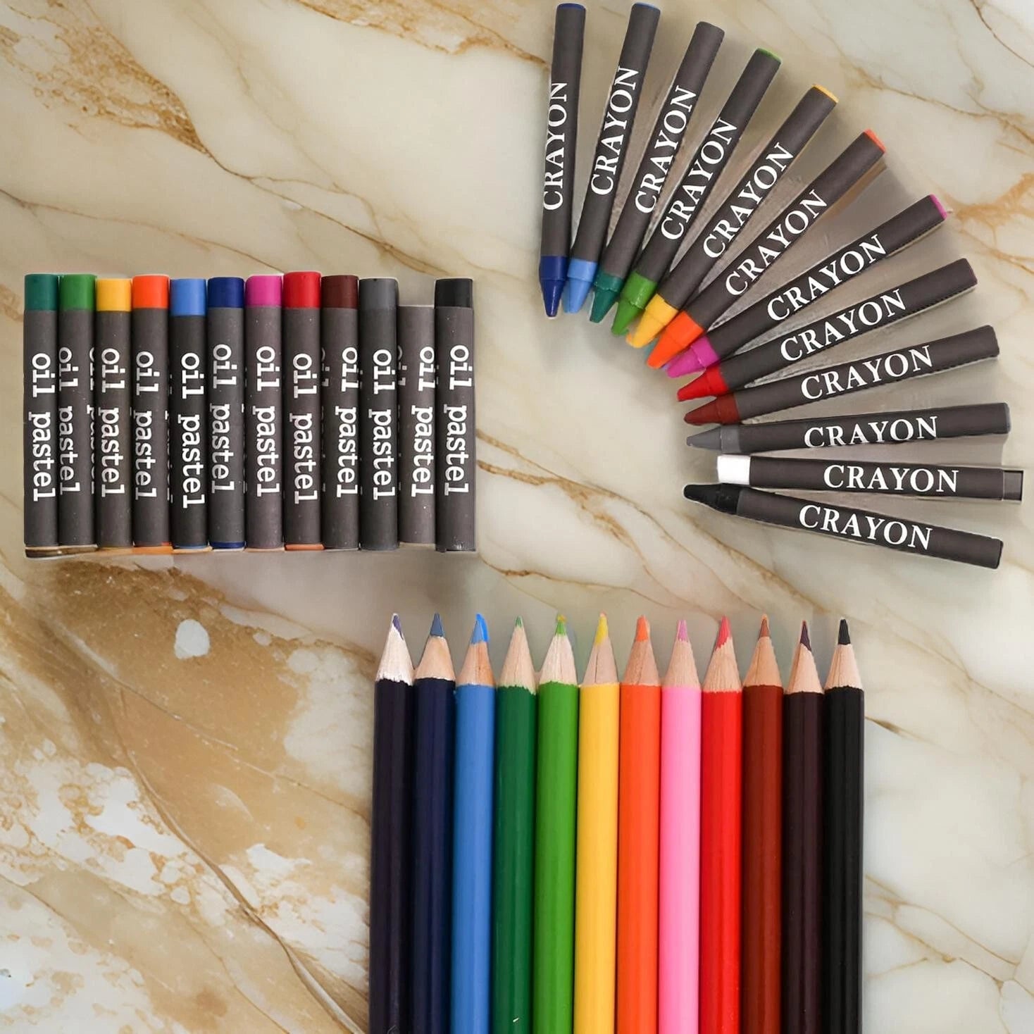 86pcs Kids Craft and Art Set Colouring Kit with Crayons Water colour Paints Gift