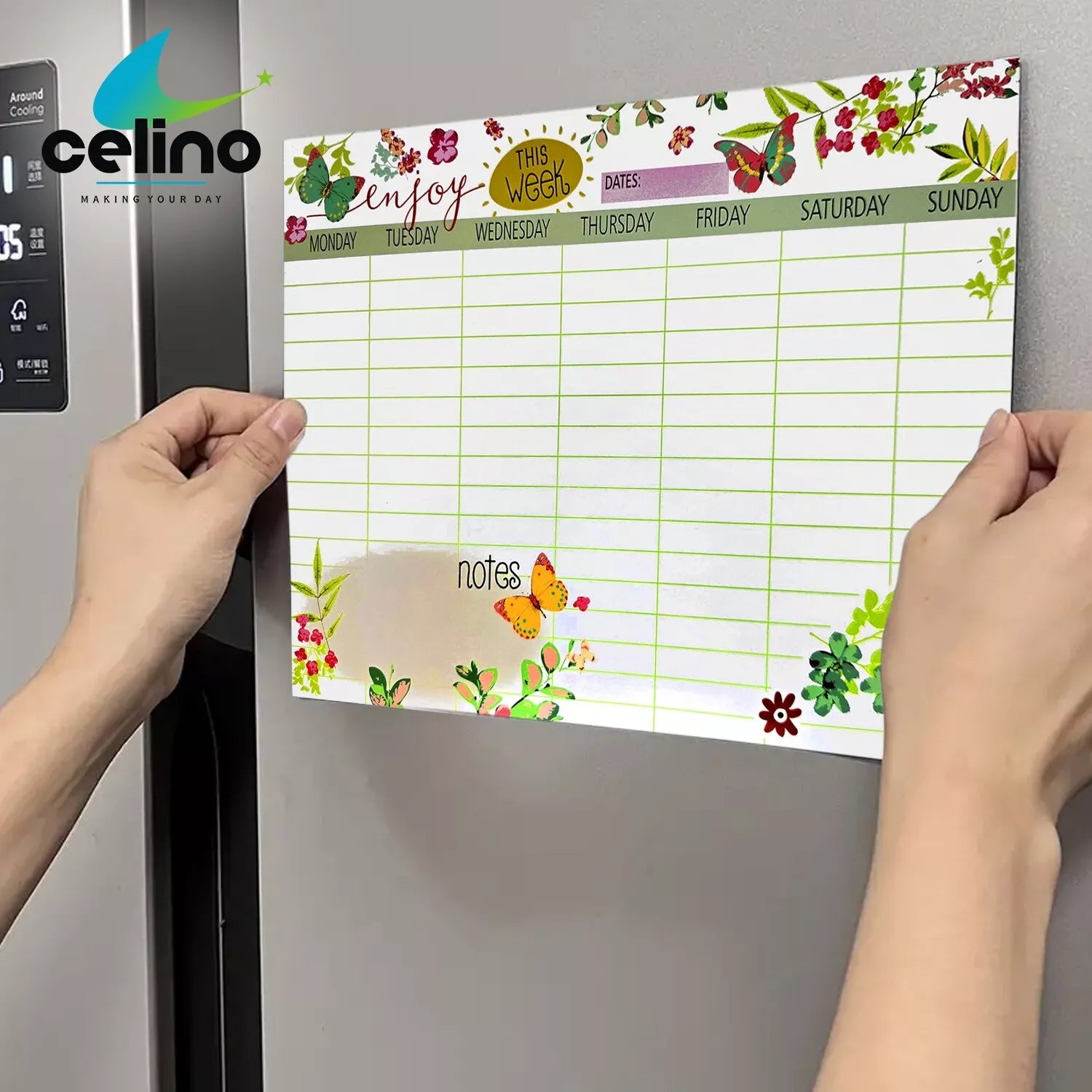 A4 Weekly Planner Magnetic Whiteboard Dry Wipe Fridge To Do List Meal Shopping