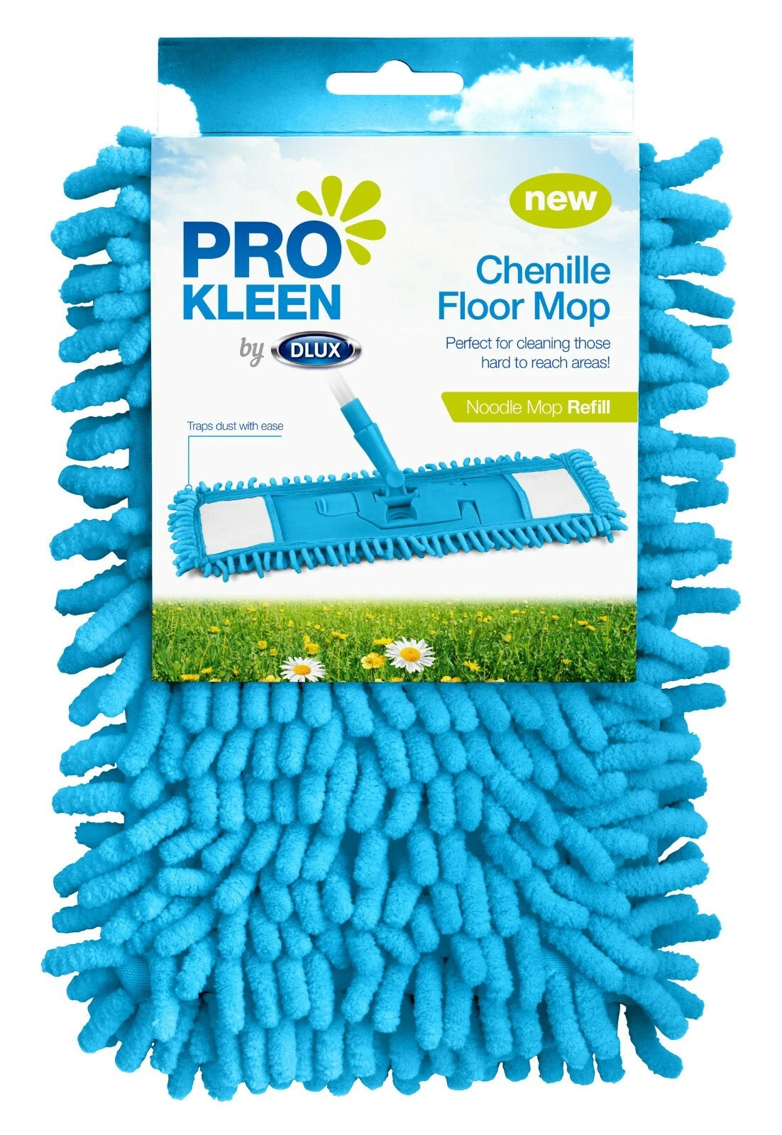 Extendable Flat Microfibre Floor Mop Super Absorbent Cleaning Replacement Heads