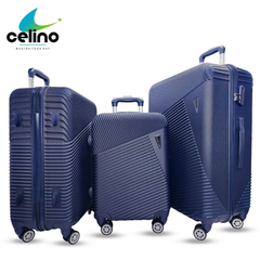 Suitcase Set of 3 Lightweight ABS Hard Shell 4 Wheel Luggage Set Travel Trolley