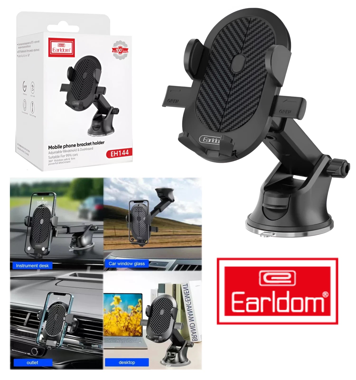 Car Phone Holder Universal Mount Mobile iPhone Windscreen Dashboard Air Vent