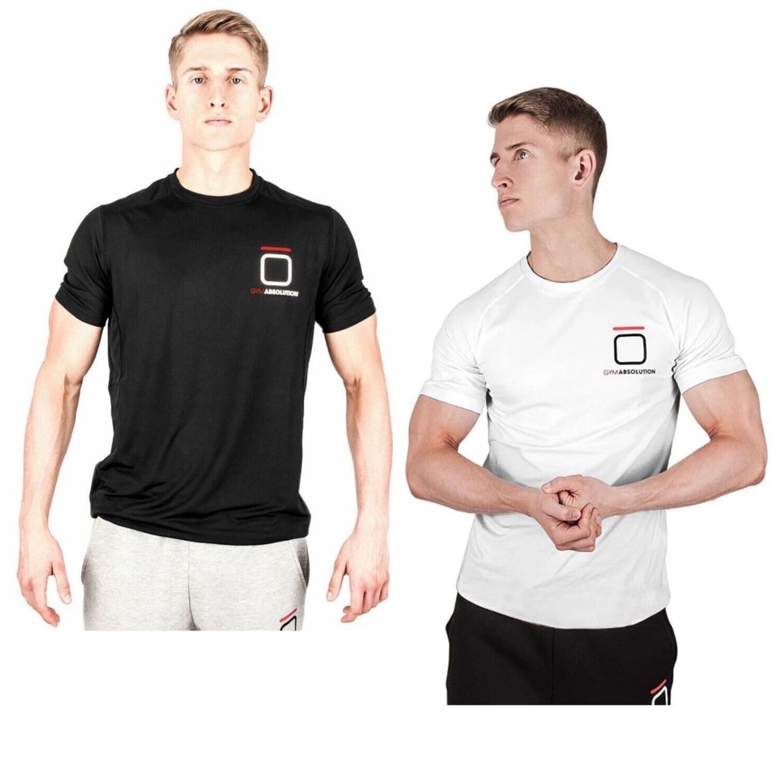 Mens T Shirts Short Sleeve T-shirt Gym Workout Slim Fit Muscle Crew Neck Tee Top