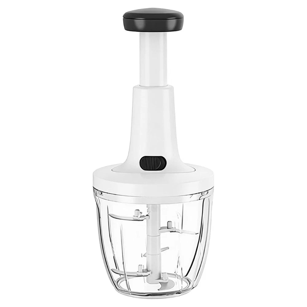 Hand Press Food Chopper Manual Food Processor Vegetable Blender Grinder Dicer
