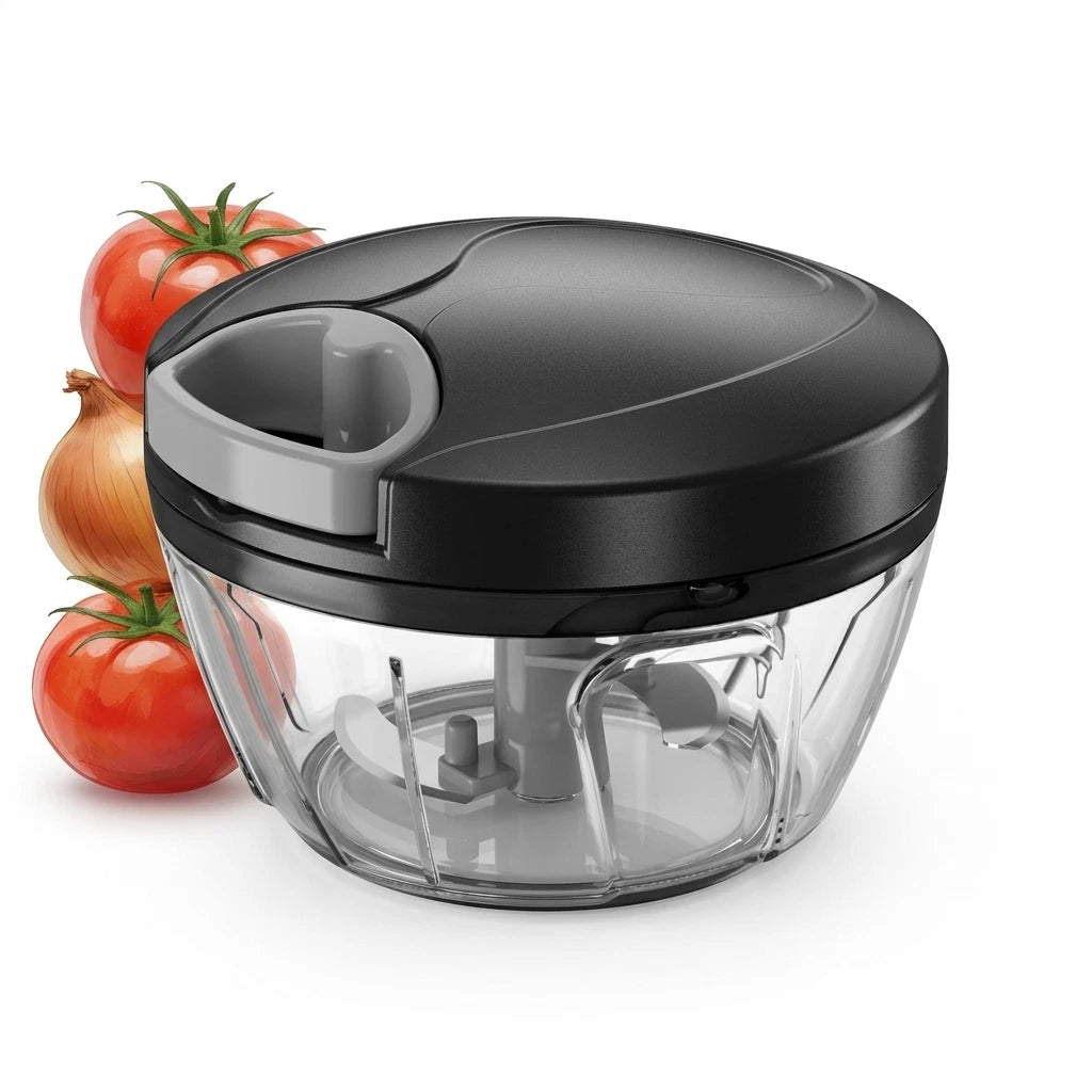 Manual Food Vegetable Chopper Pull String 400ml Cord Onion Slicer Hand Blender