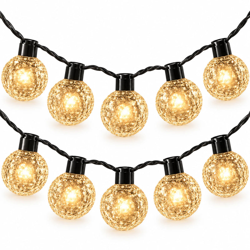 10 LED String Lights Warm White Globe Indoor Outdoor Garden 9.5M Fairy Lights