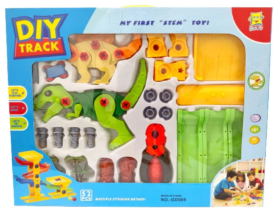 Educational DIY Assemble Kids Toys Race Car Rolling Game Racing Glider Track Set
