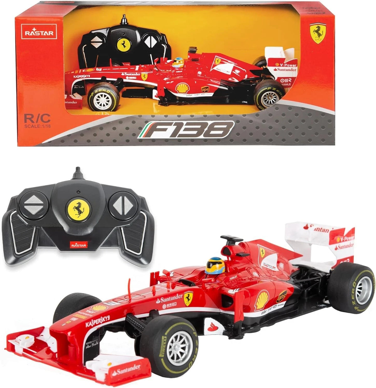 Kids Racing Car Toy Ferrari F138 Remote Control F1 Cars 1:18 Boys Christmas Gift