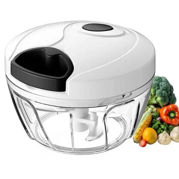 Celino Manual Food Processor Vegetable Chopper with Pull Cord 400ml Onion Slicer