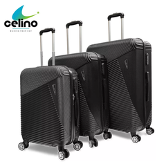 Suitcase Set of 3 Lightweight ABS Hard Shell 4 Wheel Luggage Set Travel Bag