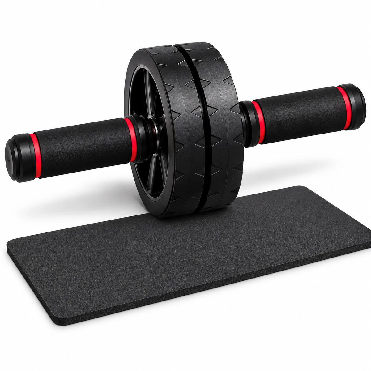 Ab Wheel Exercise Roller Gym Knee Mat Abdominal Core Strength Workout Fitness
