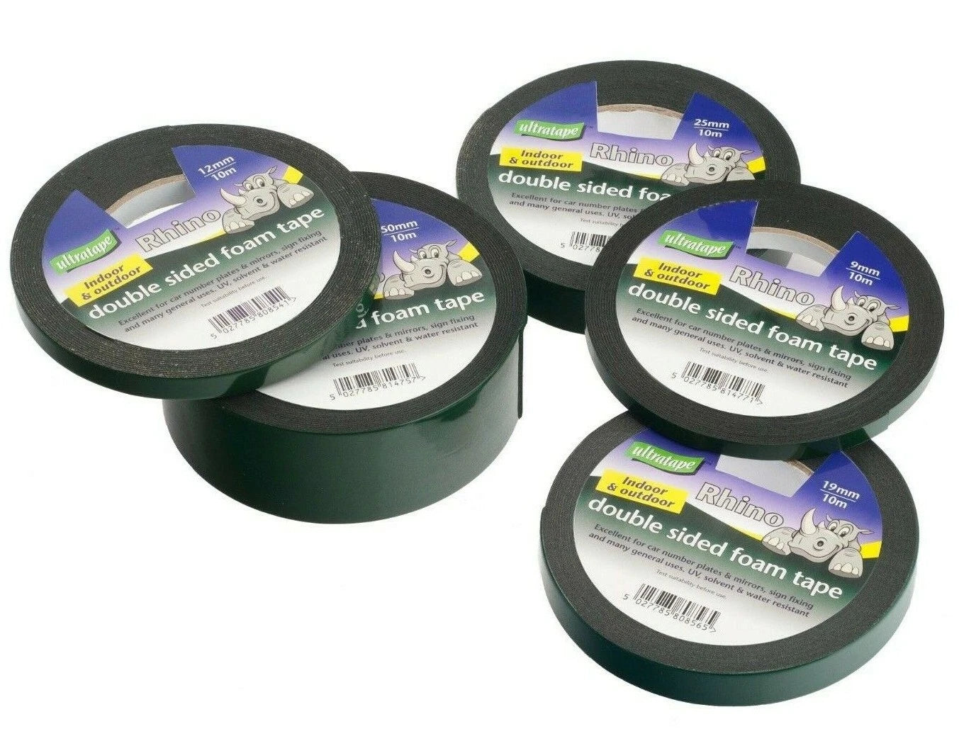 Double Sided Foam Tape 10m Strong Mounting Adhesive Car Indoor Outdoor Black