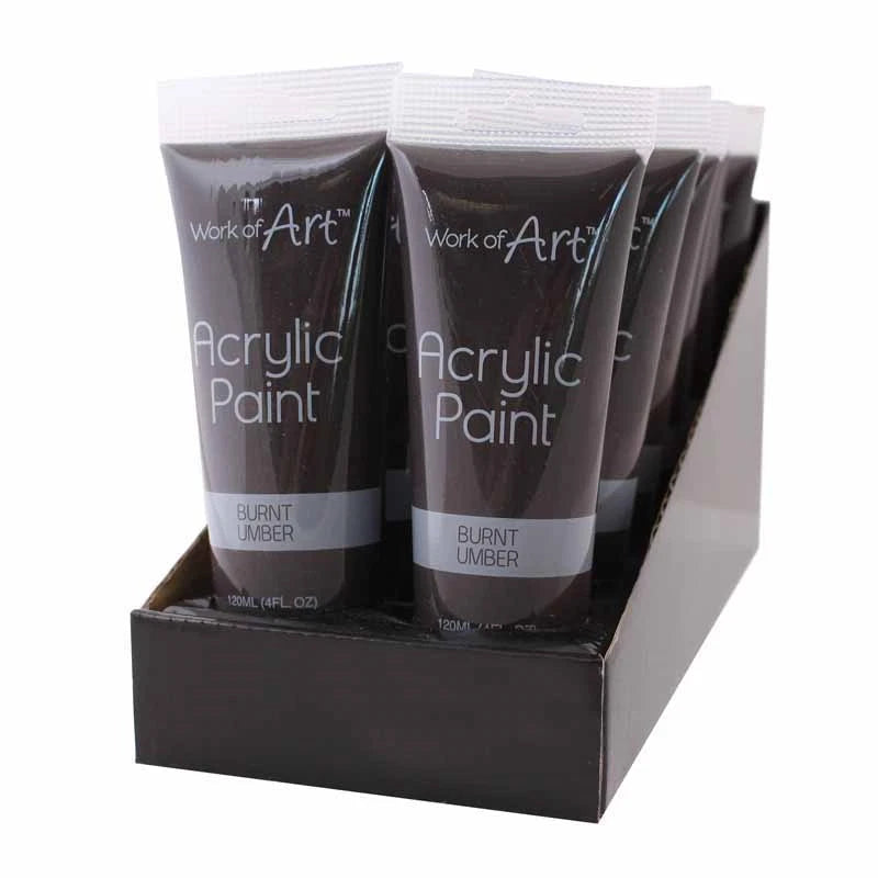 2 x Brown Acrylic Paint Set Colour Art Artists Painting Painter 120ml Tube