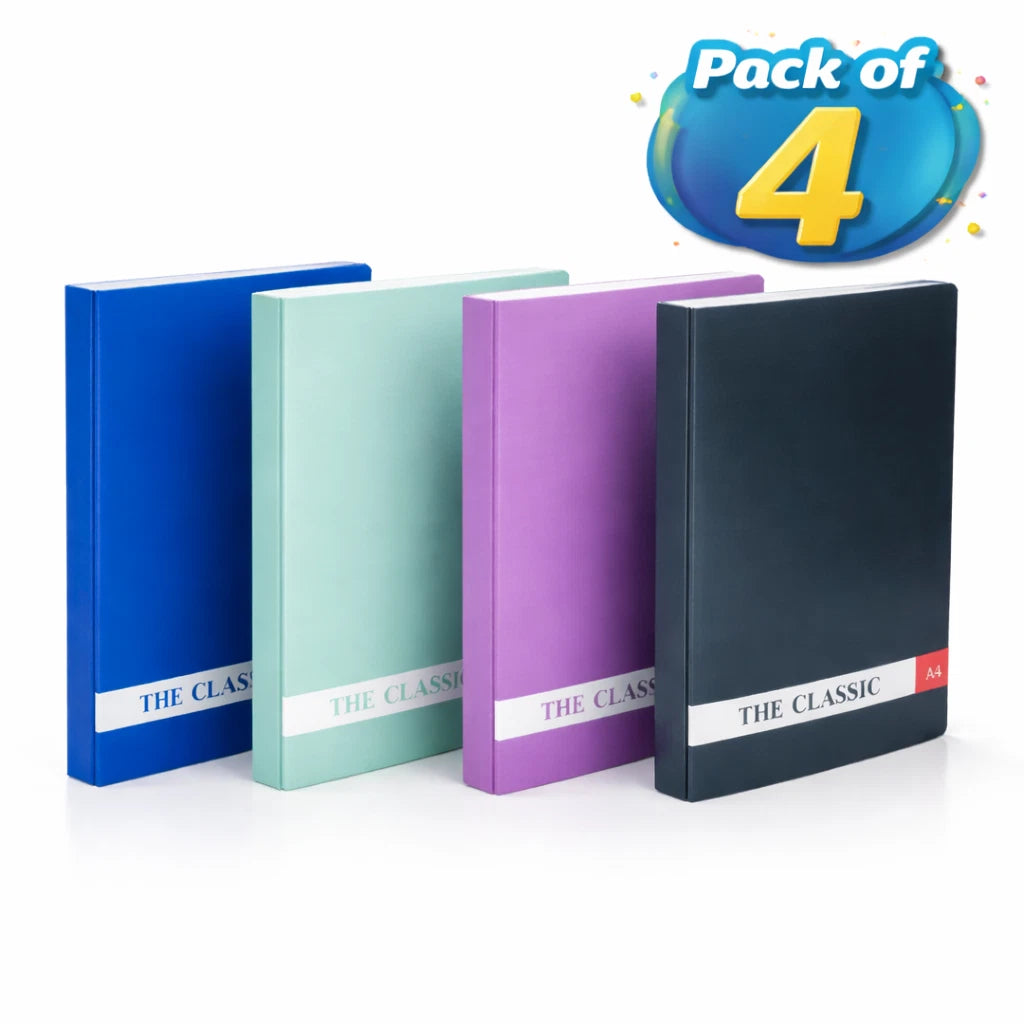 A4 Clip File Document Folder – Paper Storage Organiser Binder for Office, School & Home