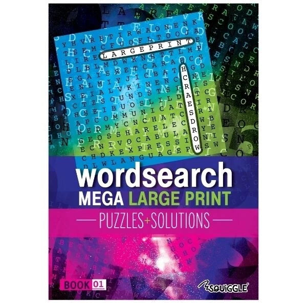 A4 Wordsearch Puzzle Book For Adults Kids Large Print Activity Travel Quiz