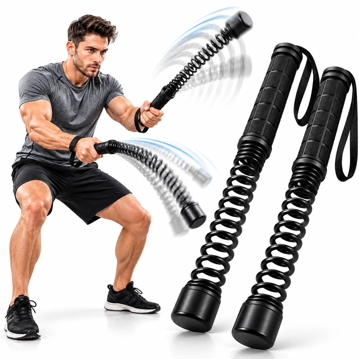 Weighted Ropeless Battle Ropes For Home Workout Arm & Core Exercise Training