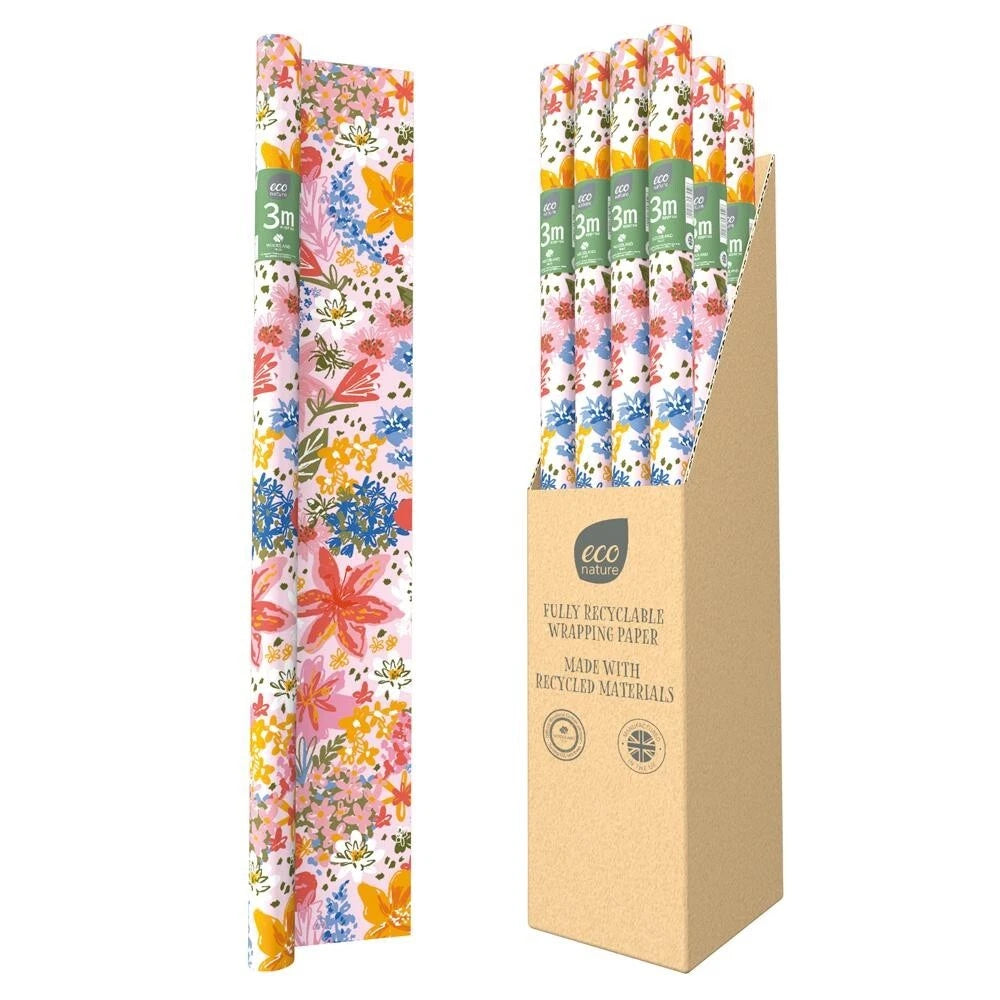 2 Pack Floral Gift Wrapping Paper Rolls 3m Each – Birthday, Wedding & Special Occasion Gift Wrap