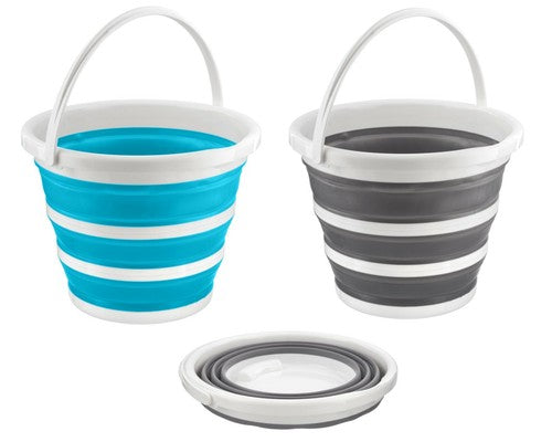10L Collapsible Bucket Foldable Silicone Camping Hiking Fishing Water Pail