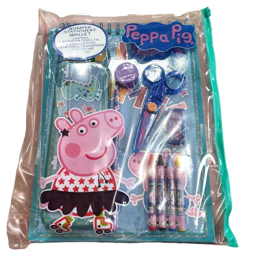 10pcs Peppa Pig Bumper Stationery Wallet Girls Boys Back to School Stationery