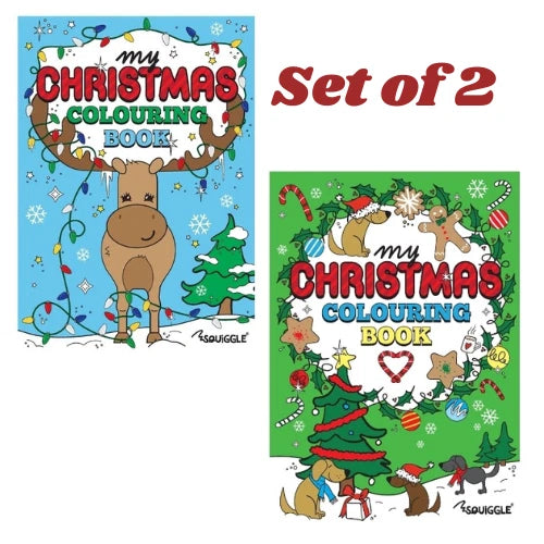 A4 Christmas Colouring Books For Kids Set of 2 Activity Book Festive Designs