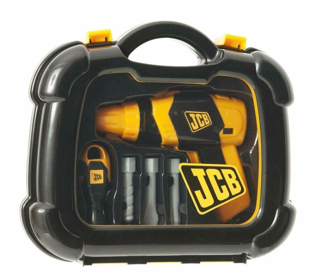 JCB Battery Operated Drill Tools Kids Childrens Builders Construction Play Set
